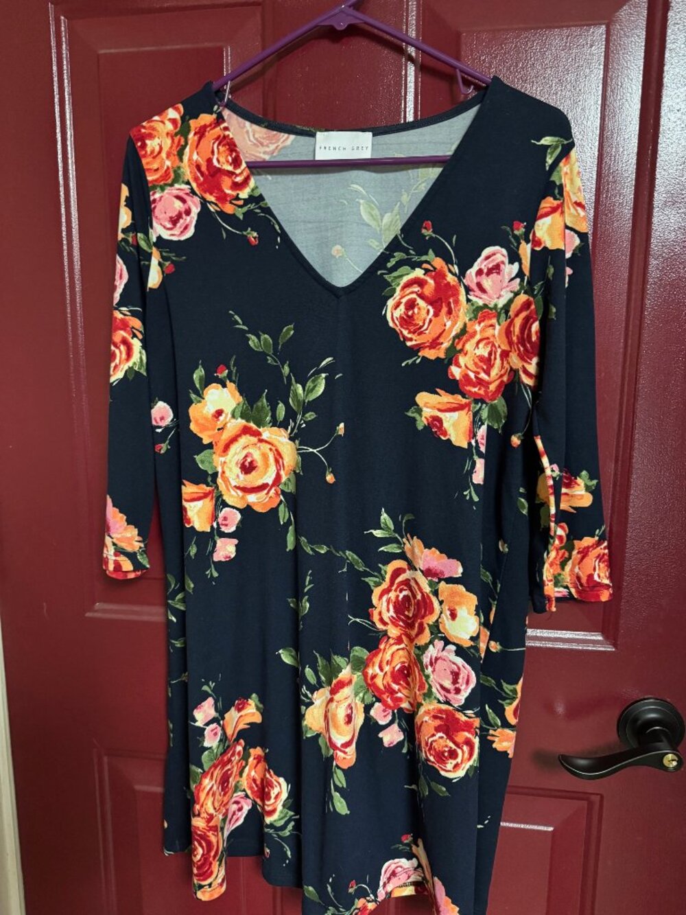 French Grey Biona Brushed Knit Dress